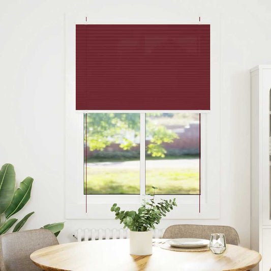 vidaXL Pleated Blind Bordeaux Red 90x100 cm Fabric Width 89.4 cm