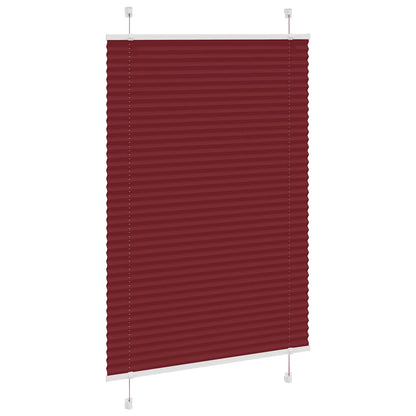 vidaXL Pleated Blind Bordeaux Red 90x100 cm Fabric Width 89.4 cm