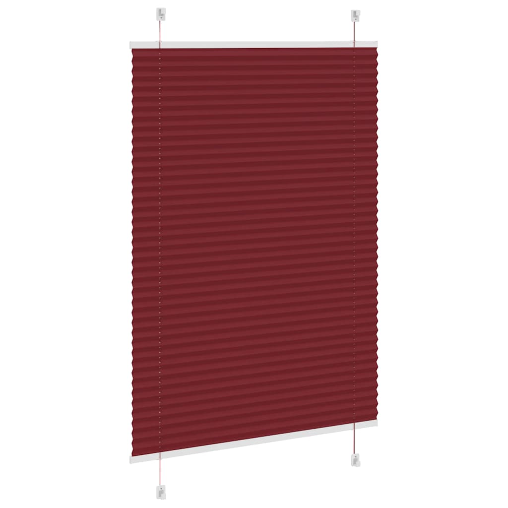 vidaXL Pleated Blind Bordeaux Red 90x100 cm Fabric Width 89.4 cm