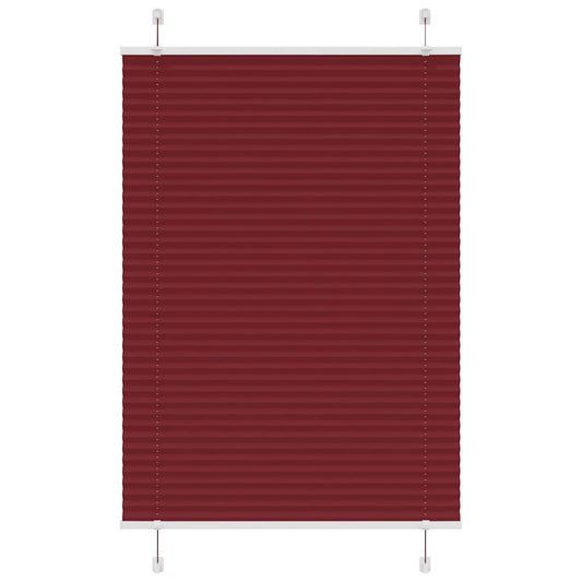 vidaXL Pleated Blind Bordeaux Red 100x100 cm Fabric Width 99.4 cm