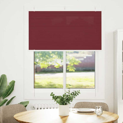 vidaXL Pleated Blind Bordeaux Red 110x100 cm Fabric Width 109.4 cm