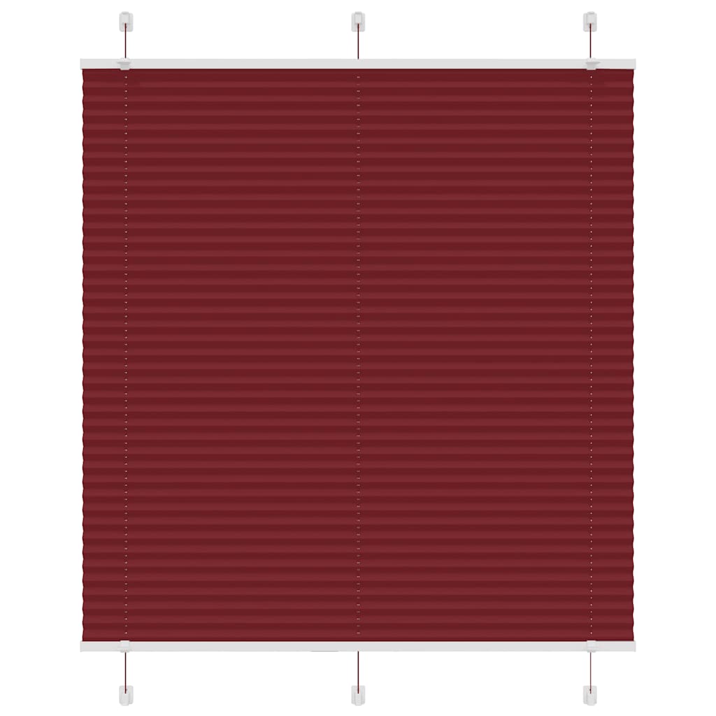 vidaXL Pleated Blind Bordeaux Red 120x100 cm Fabric Width 119.4 cm