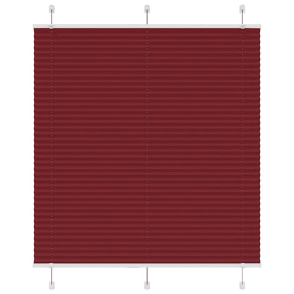 vidaXL Pleated Blind Bordeaux Red 120x100 cm Fabric Width 119.4 cm