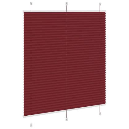 vidaXL Pleated Blind Bordeaux Red 120x100 cm Fabric Width 119.4 cm