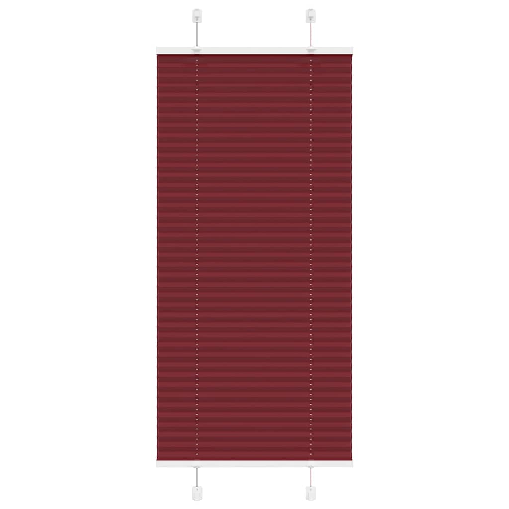 vidaXL Pleated Blind Bordeaux Red 55x150 cm Fabric Width 54.4 cm Polyester