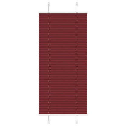 vidaXL Pleated Blind Bordeaux Red 55x150 cm Fabric Width 54.4 cm Polyester