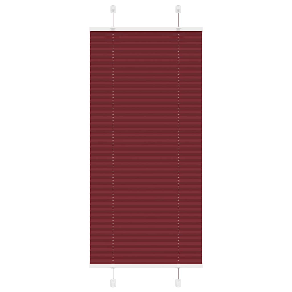vidaXL Pleated Blind Bordeaux Red 60x150 cm Fabric Width 59.4 cm Polyester
