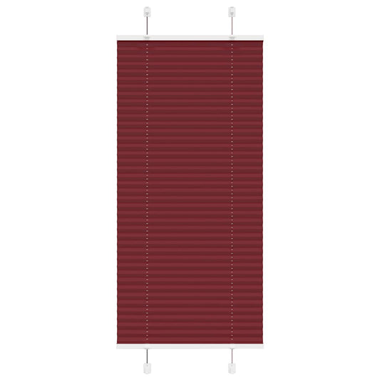vidaXL Pleated Blind Bordeaux Red 60x150 cm Fabric Width 59.4 cm