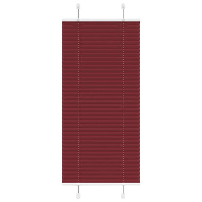 vidaXL Pleated Blind Bordeaux Red 65x150 cm Fabric Width 64.4 cm Polyester