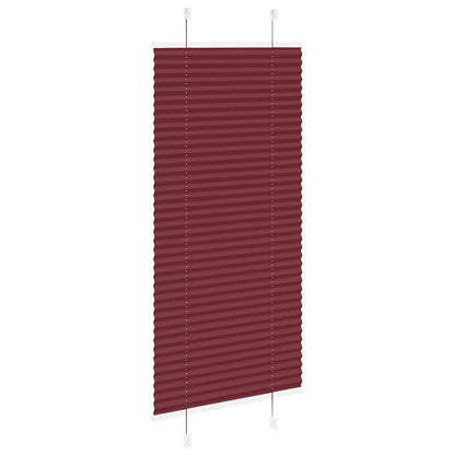 vidaXL Pleated Blind Bordeaux Red 65x150 cm Fabric Width 64.4 cm Polyester