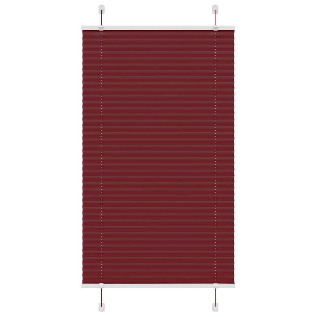 vidaXL Pleated Blind Bordeaux Red 70x150 cm Fabric Width 69.4 cm Polyester