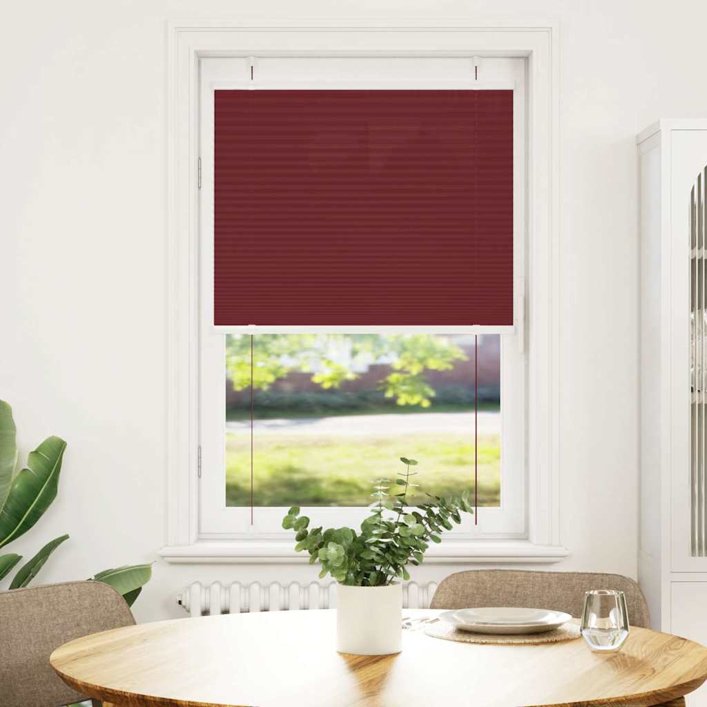 vidaXL Pleated Blind Bordeaux Red 70x150 cm Fabric Width 69.4 cm Polyester