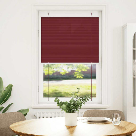 vidaXL Pleated Blind Bordeaux Red 75x150 cm Fabric Width 74.4 cm