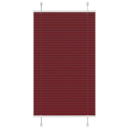 vidaXL Pleated Blind Bordeaux Red 80x150 cm Fabric Width 79.4 cm Polyester