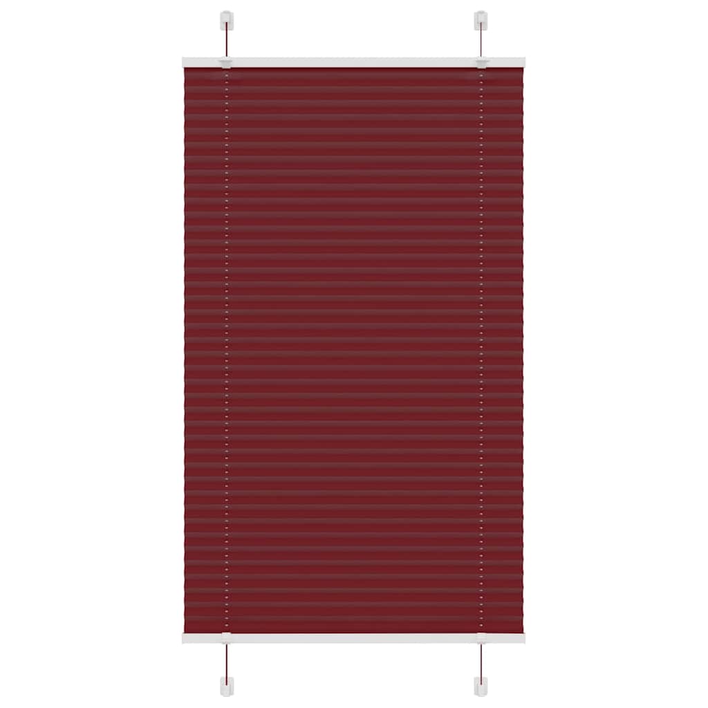 vidaXL Pleated Blind Bordeaux Red 80x150 cm Fabric Width 79.4 cm