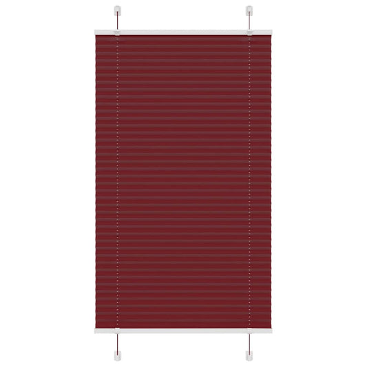 vidaXL Pleated Blind Bordeaux Red 80x150 cm Fabric Width 79.4 cm