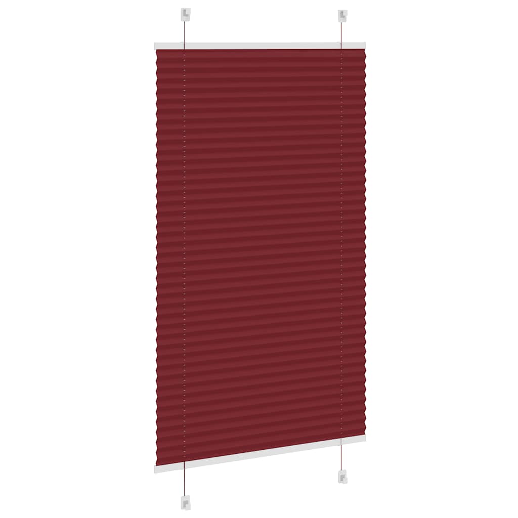 vidaXL Pleated Blind Bordeaux Red 80x150 cm Fabric Width 79.4 cm