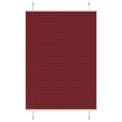 vidaXL Pleated Blind Bordeaux Red 90x150 cm Fabric Width 89.4 cm Polyester