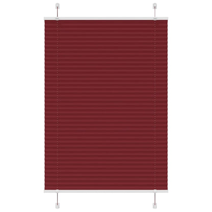 vidaXL Pleated Blind Bordeaux Red 95x150 cm Fabric Width 94.4 cm Polyester