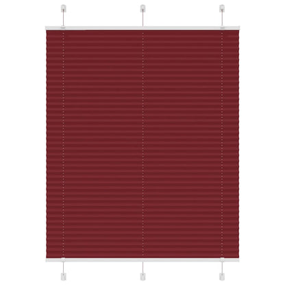 vidaXL Pleated Blind Bordeaux Red 105x150 cm Fabric Width 104.4 cm Polyester