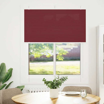 vidaXL Pleated Blind Bordeaux Red 105x150 cm Fabric Width 104.4 cm
