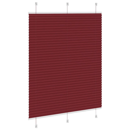 vidaXL Pleated Blind Bordeaux Red 105x150 cm Fabric Width 104.4 cm Polyester