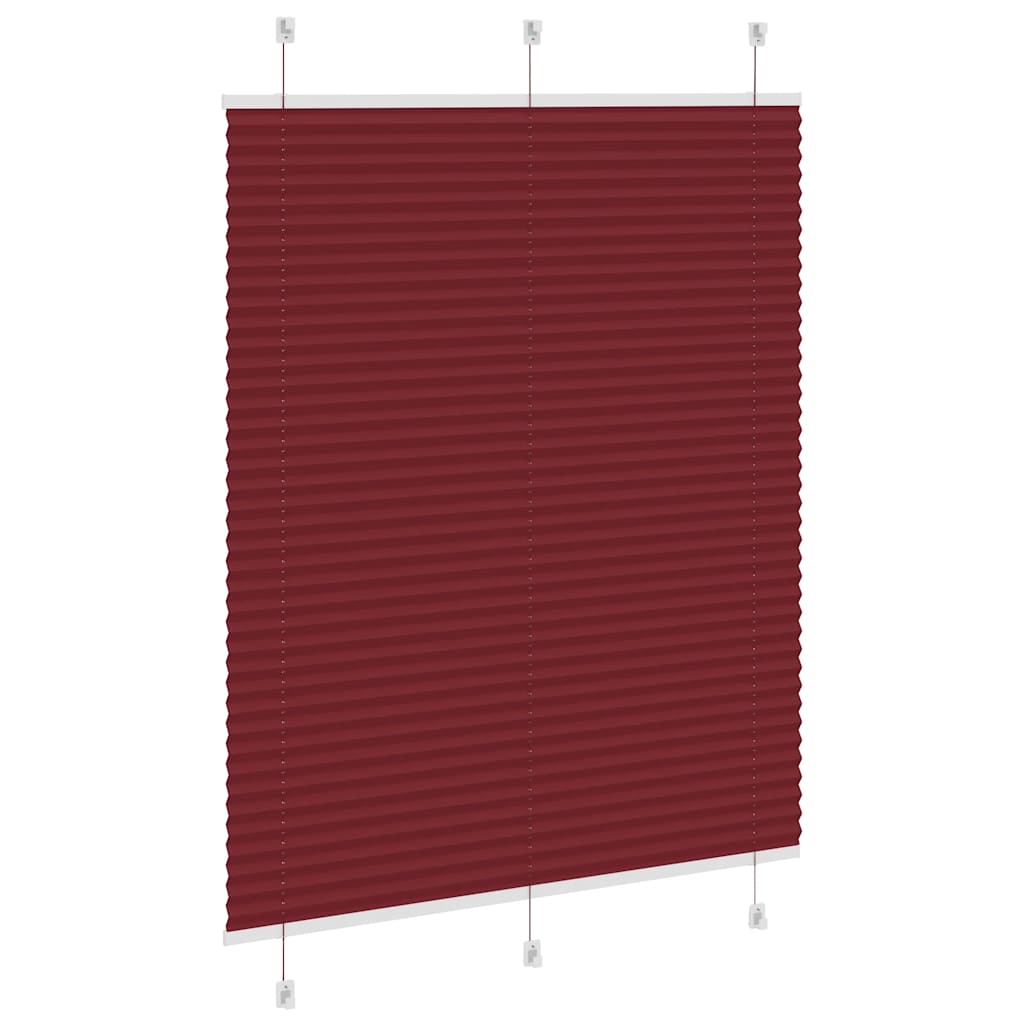 vidaXL Pleated Blind Bordeaux Red 105x150 cm Fabric Width 104.4 cm