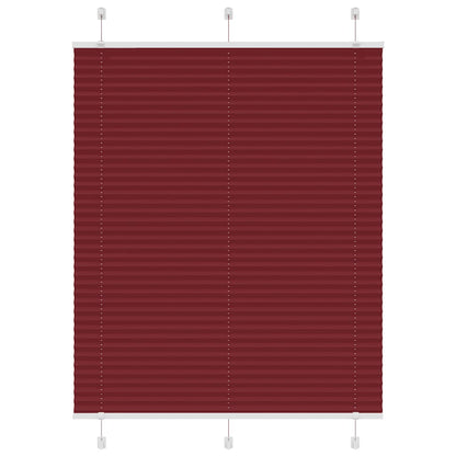 vidaXL Pleated Blind Bordeaux Red 110x150 cm Fabric Width 109.4 cm Polyester