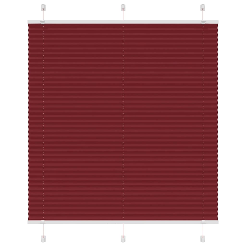 vidaXL Pleated Blind Bordeaux Red 115x150 cm Fabric Width 114.4 cm Polyester