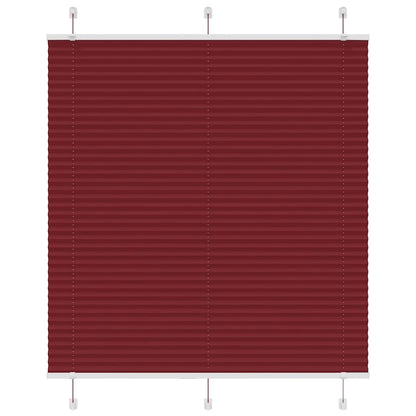 vidaXL Pleated Blind Bordeaux Red 115x150 cm Fabric Width 114.4 cm Polyester