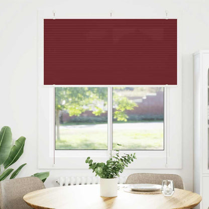 vidaXL Pleated Blind Bordeaux Red 115x150 cm Fabric Width 114.4 cm
