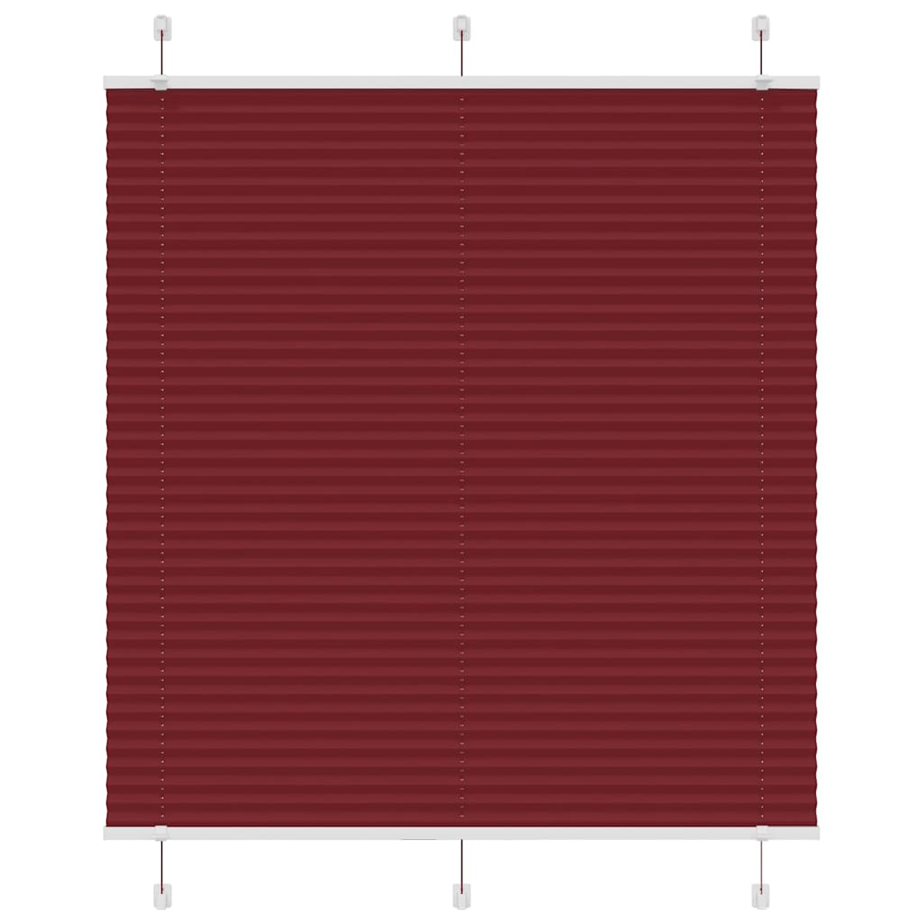 vidaXL Pleated Blind Bordeaux Red 120x150 cm Fabric Width 119.4 cm