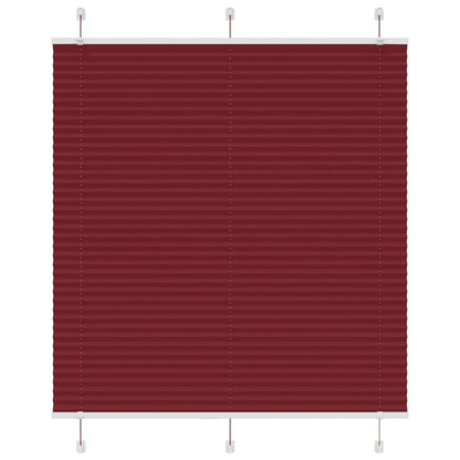 vidaXL Pleated Blind Bordeaux Red 120x150 cm Fabric Width 119.4 cm