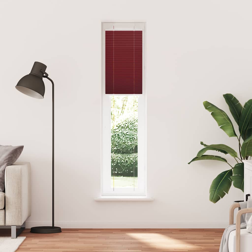 vidaXL Pleated Blind Bordeaux Red 40x200 cm Fabric Width 39.4 cm