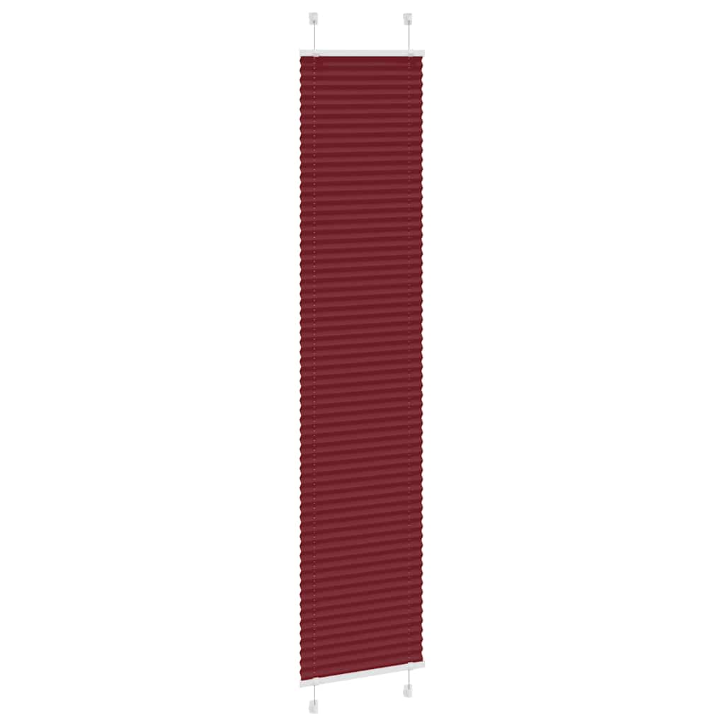 vidaXL Pleated Blind Bordeaux Red 40x200 cm Fabric Width 39.4 cm