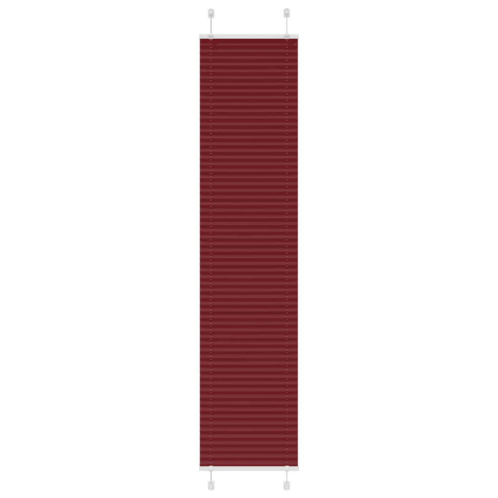 vidaXL Pleated Blind Bordeaux Red 45x200 cm Fabric Width 44.4 cm