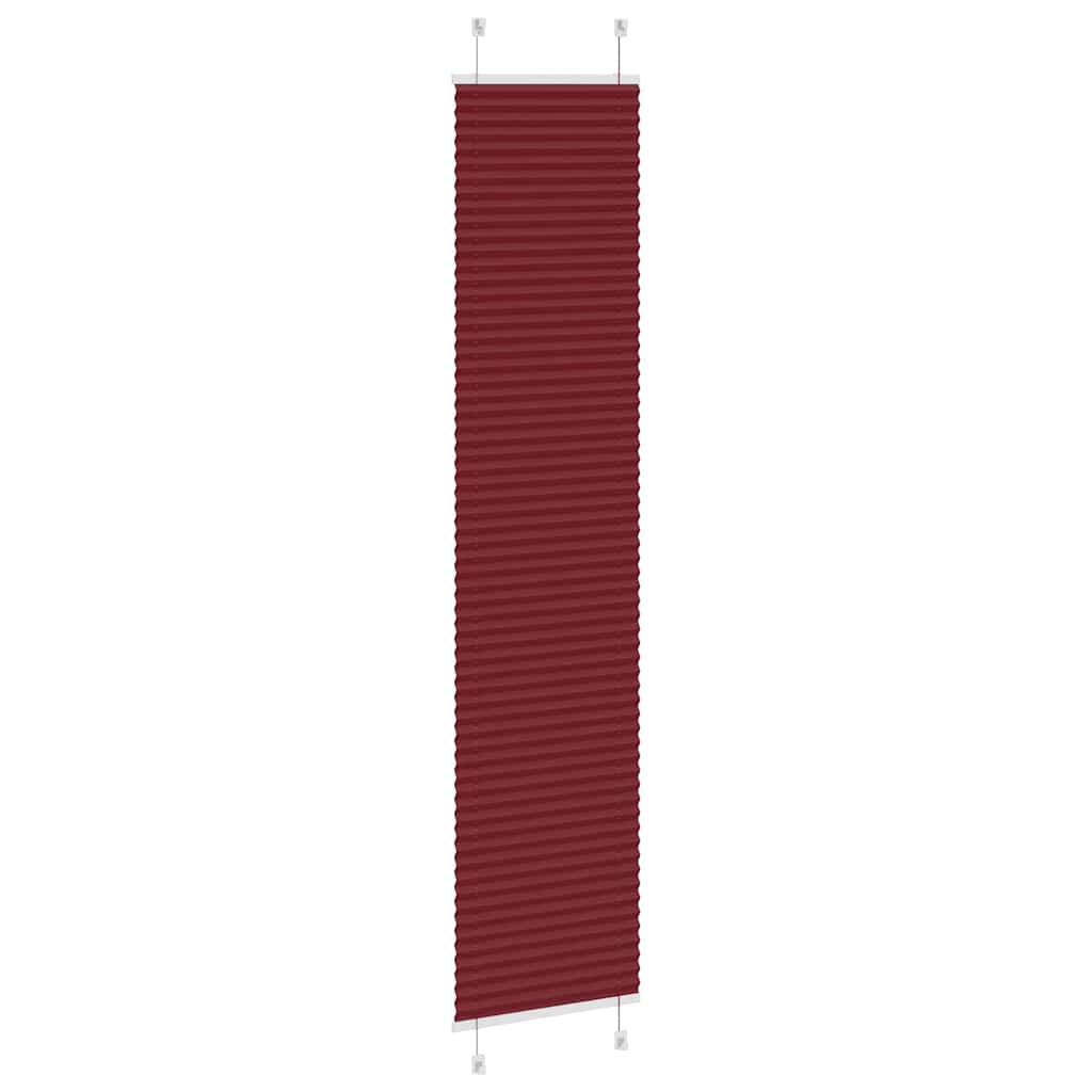 vidaXL Pleated Blind Bordeaux Red 45x200 cm Fabric Width 44.4 cm