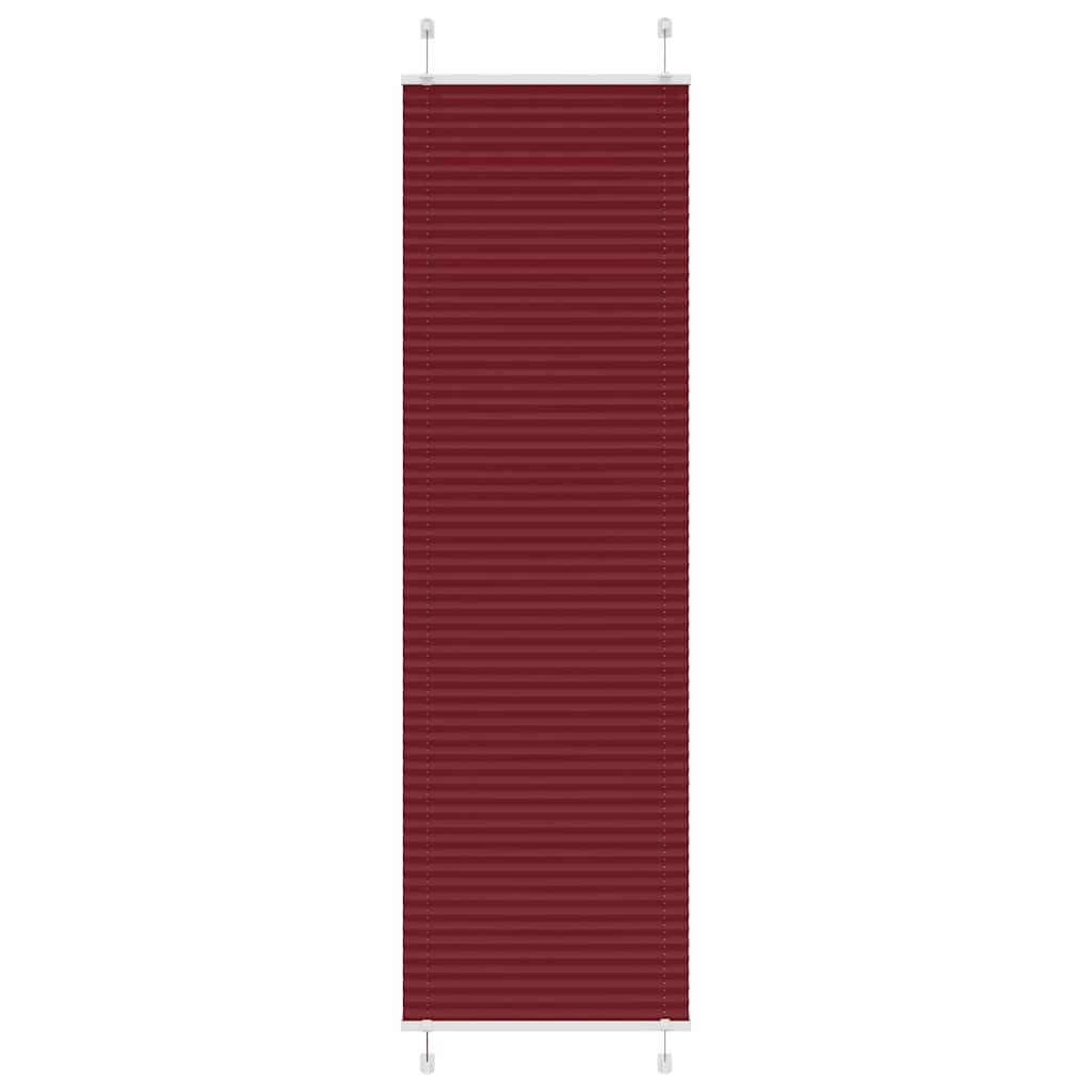 vidaXL Pleated Blind Bordeaux Red 55x200 cm Fabric Width 54.4 cm