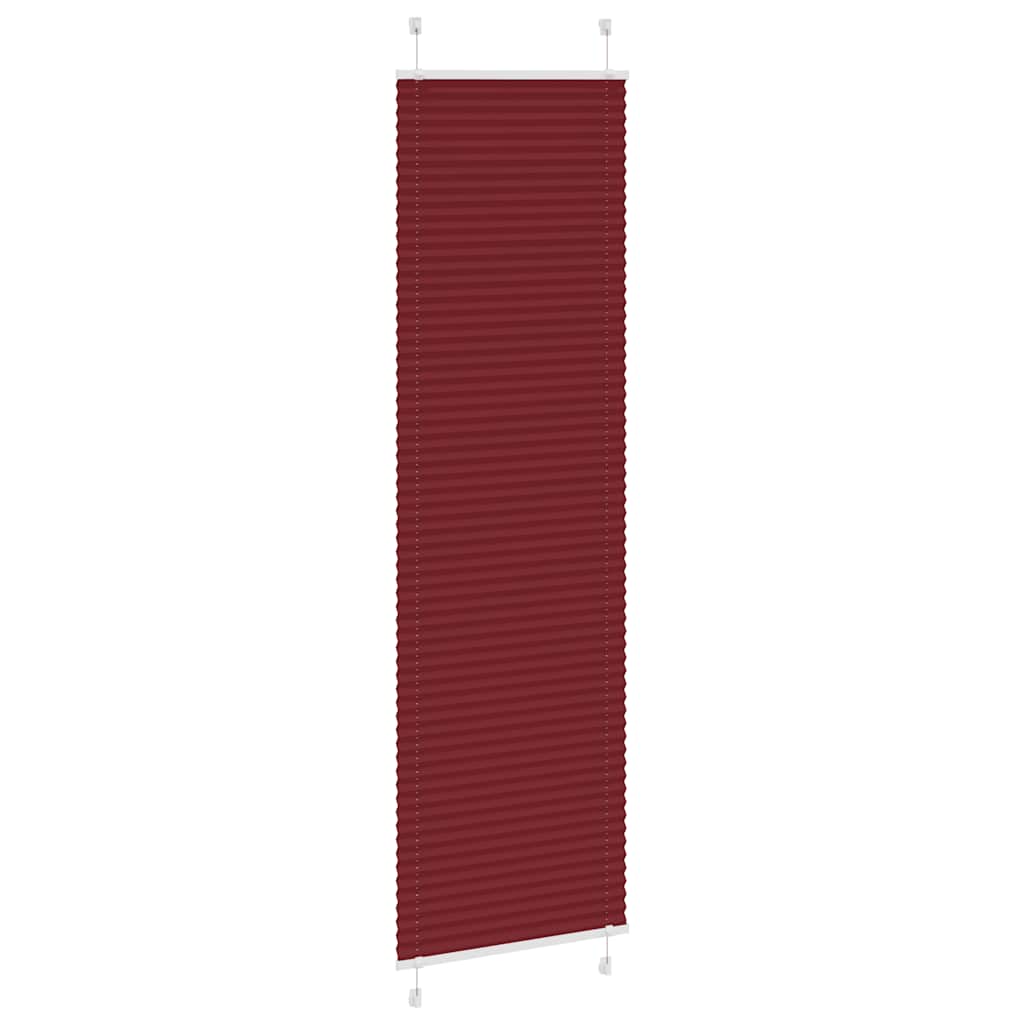 vidaXL Pleated Blind Bordeaux Red 55x200 cm Fabric Width 54.4 cm
