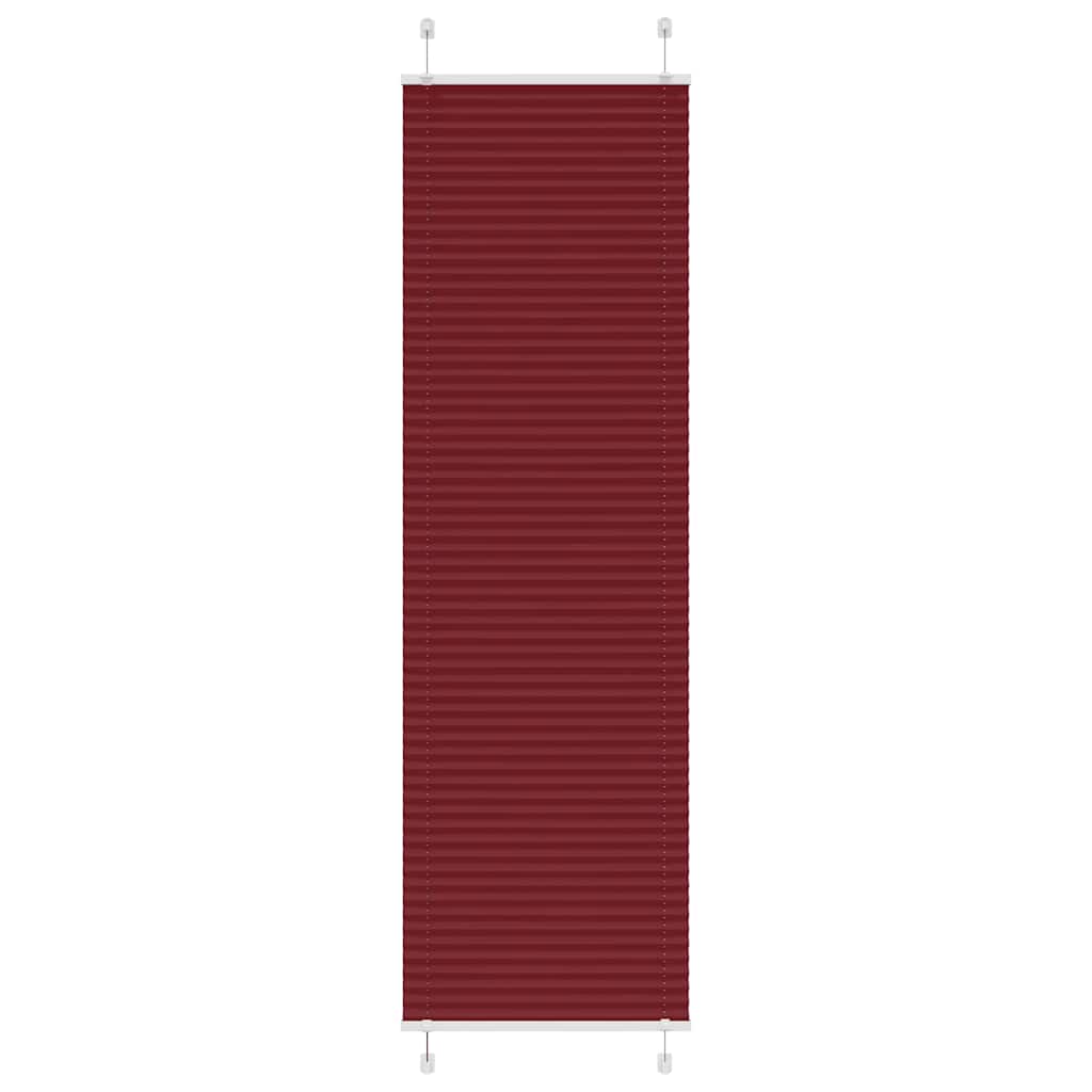 vidaXL Pleated Blind Bordeaux Red 60x200 cm Fabric Width 59.4 cm