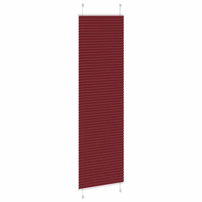 vidaXL Pleated Blind Bordeaux Red 65x200 cm Fabric Width 64.4 cm