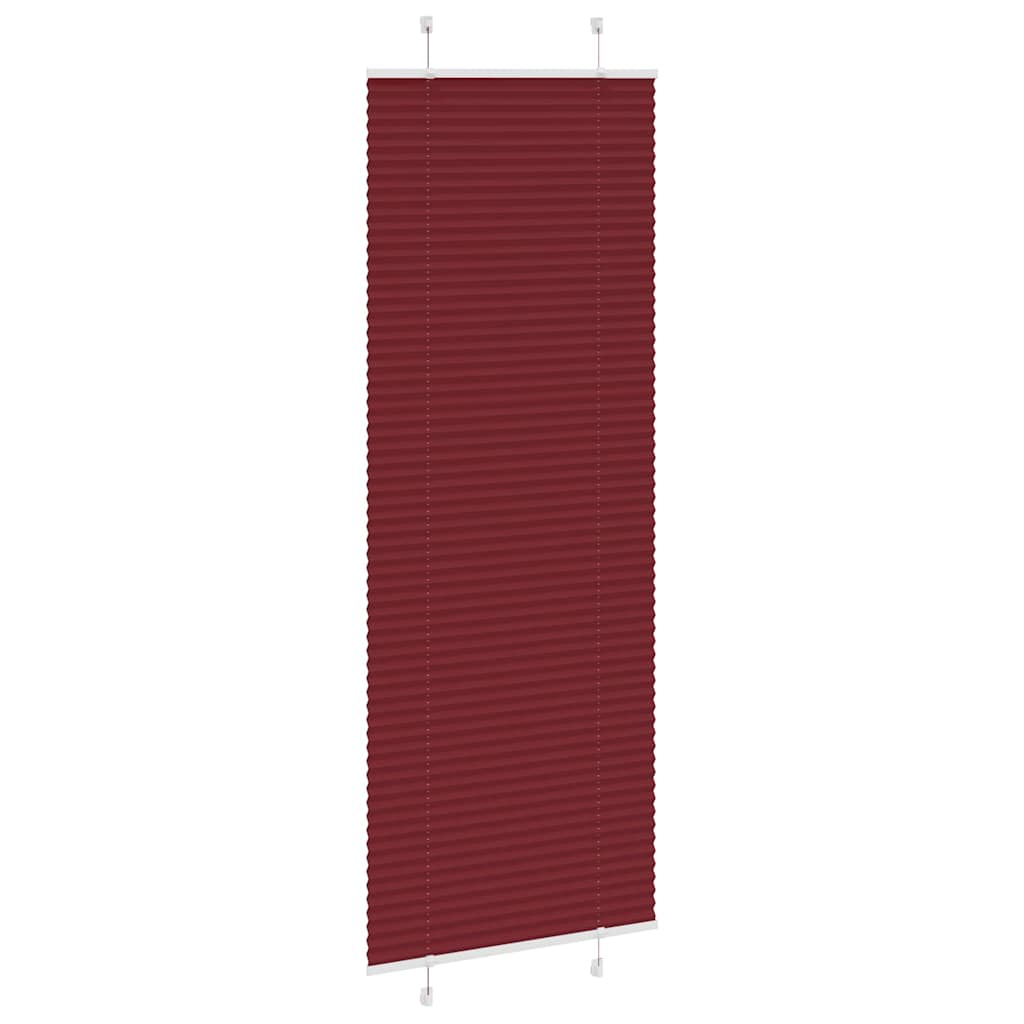 vidaXL Pleated Blind Bordeaux Red 70x200 cm Fabric Width 69.4 cm Polyester