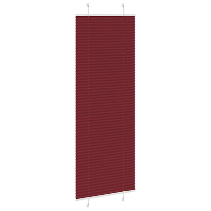 vidaXL Pleated Blind Bordeaux Red 70x200 cm Fabric Width 69.4 cm Polyester