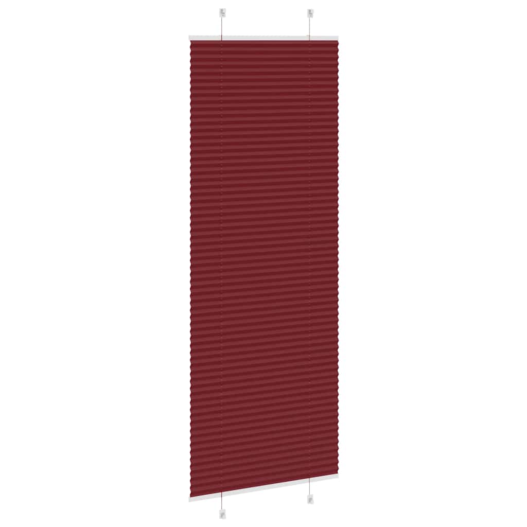 vidaXL Pleated Blind Bordeaux Red 70x200 cm Fabric Width 69.4 cm Polyester