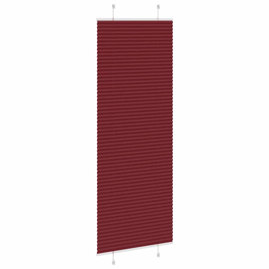 vidaXL Pleated Blind Bordeaux Red 75x200 cm Fabric Width 74.4 cm Polyester
