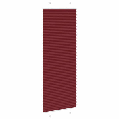 vidaXL Pleated Blind Bordeaux Red 75x200 cm Fabric Width 74.4 cm Polyester