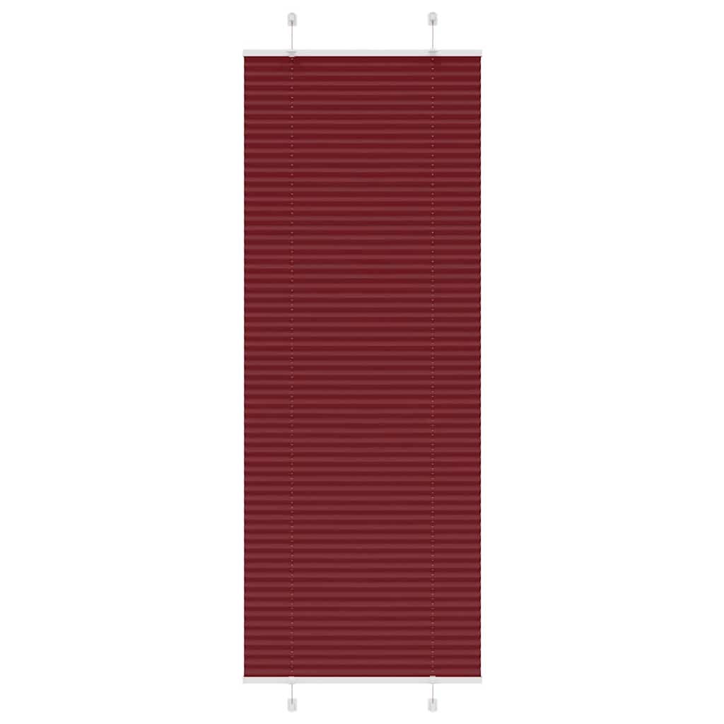 vidaXL Pleated Blind Bordeaux Red 80x200 cm Fabric Width 79.4 cm Polyester