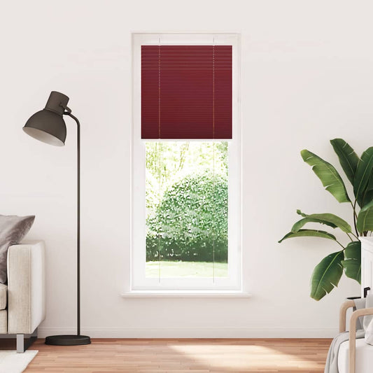 vidaXL Pleated Blind Bordeaux Red 80x200 cm Fabric Width 79.4 cm