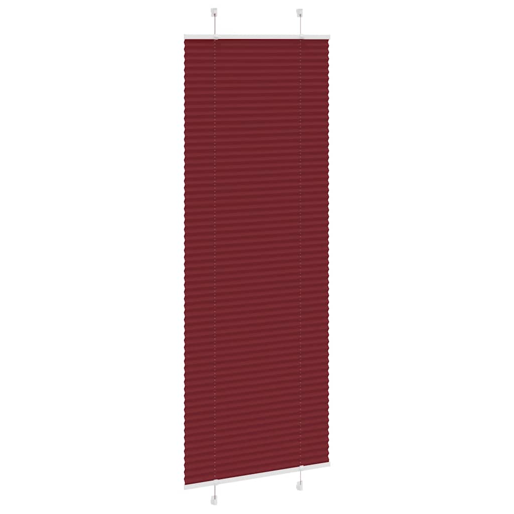 vidaXL Pleated Blind Bordeaux Red 80x200 cm Fabric Width 79.4 cm