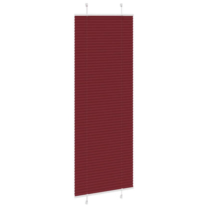 vidaXL Pleated Blind Bordeaux Red 80x200 cm Fabric Width 79.4 cm